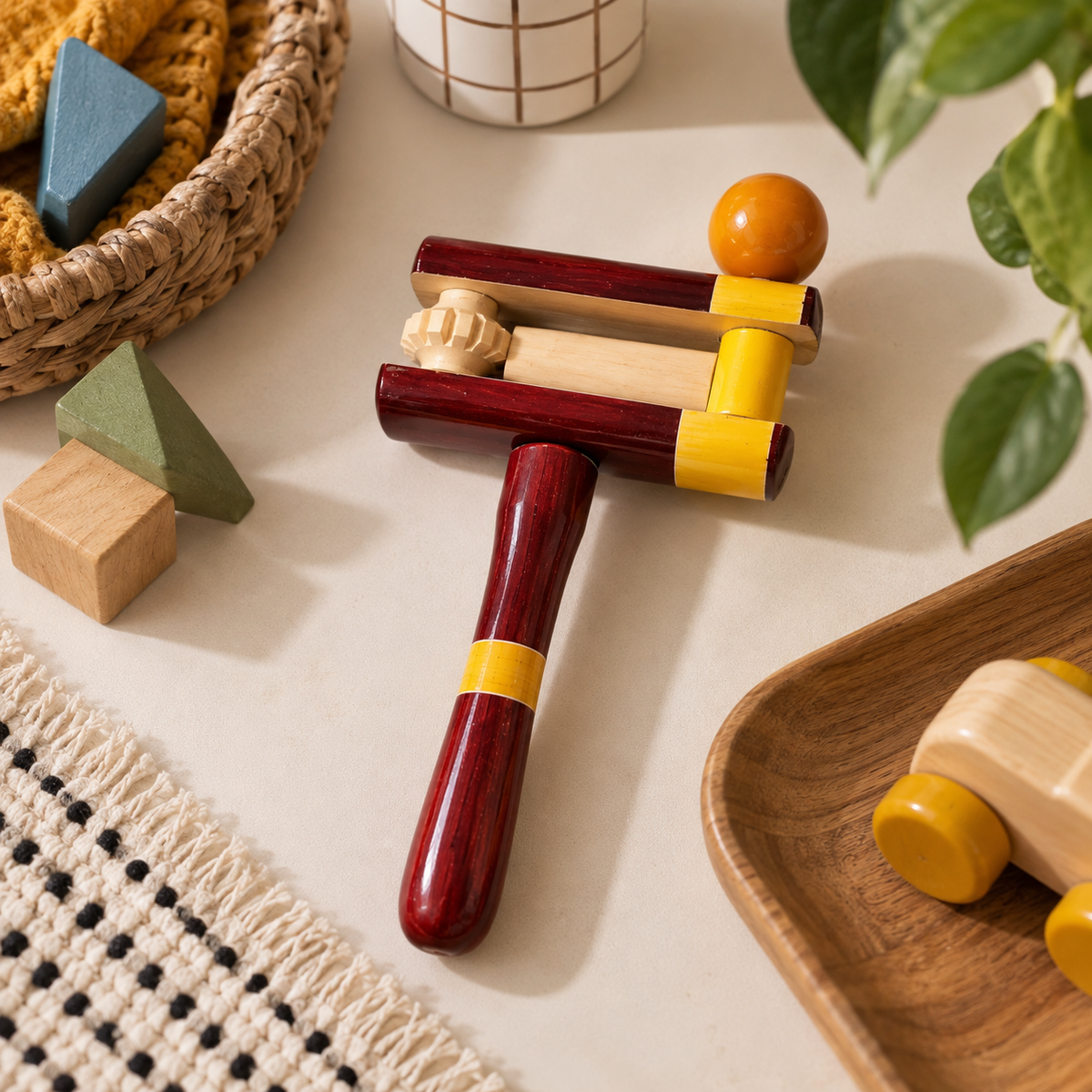 Wiggle Wara | Handcrafted Channapatna Wooden Rattle