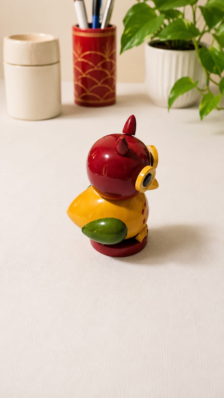 Hootie Owl | Channapatna Wooden Showpiece