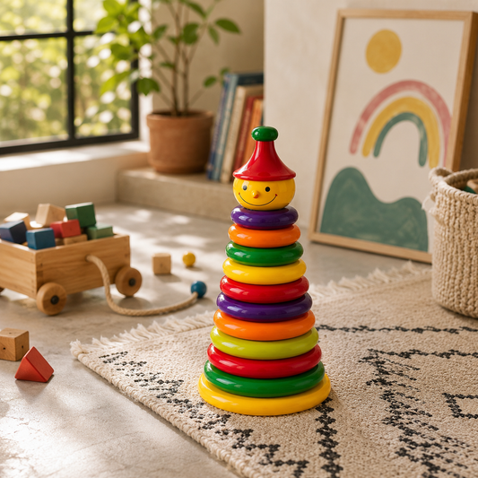 Happy Stacks | Handcrafted Channapatna Wooden Stacking Toy