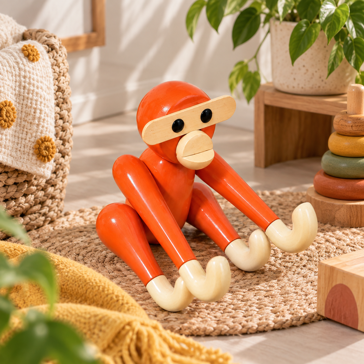 Momo Monkey | Handcrafted Channapatna Wooden Flexi Toy